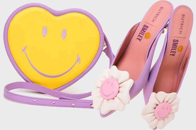 Muchas sonrisas en Colección especial zapatos y bolsos Smiley x Butrich