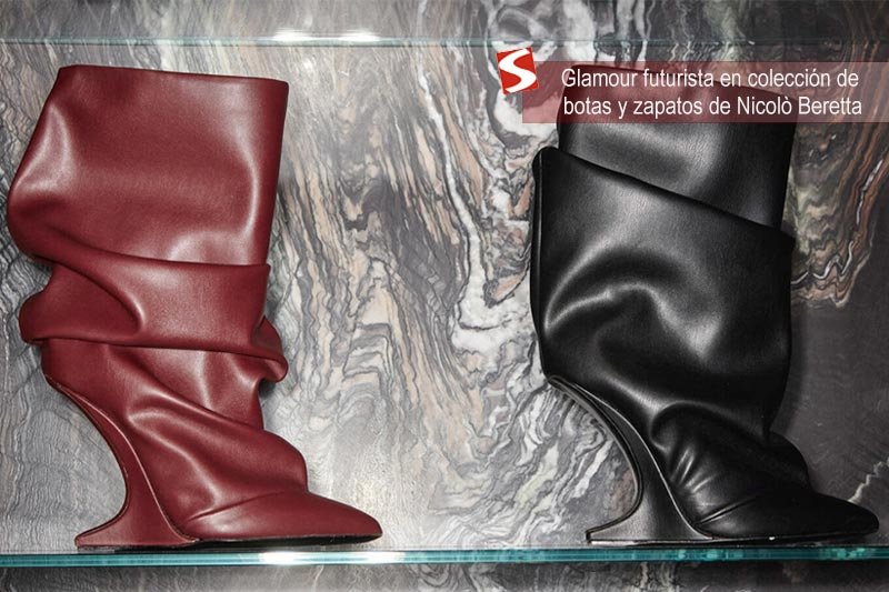 Glamour futurista en colección de botas y zapatos de Nicolò Beretta