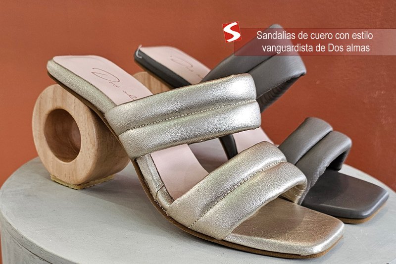 Sandalias de cuero con estilo vanguardista de Dos almas