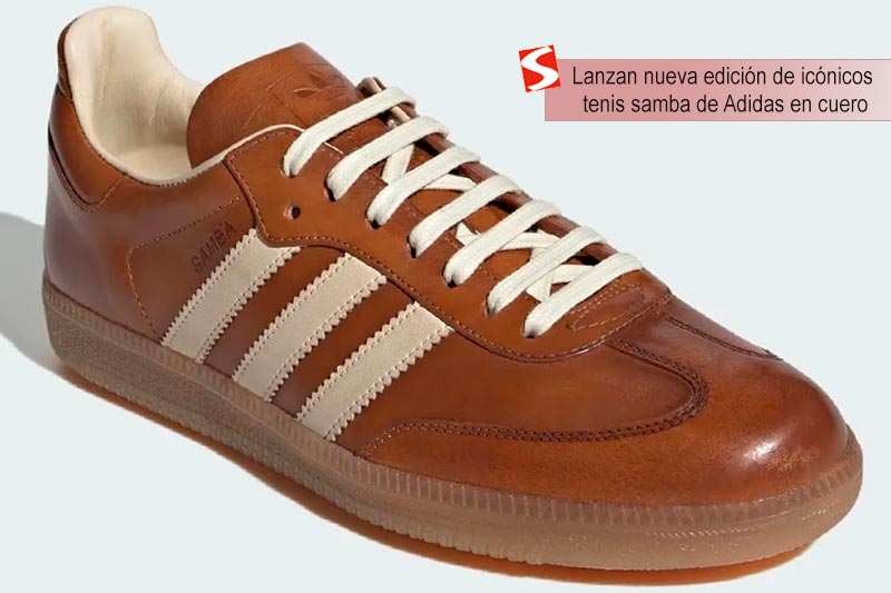 Lanzan nueva edición de icónicos tenis samba de Adidas en cuero